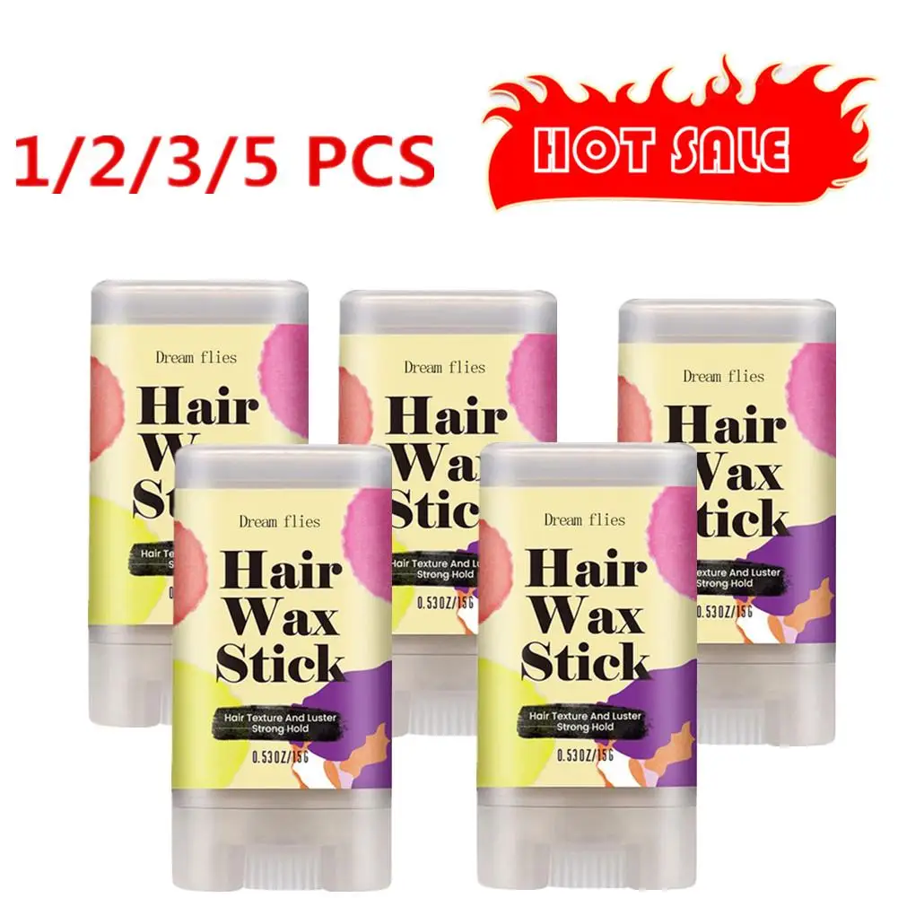 

1-5X Hair Wax Stick Anti-frizz Moisture Crushing Hair Conditioner Shaping Stick Portable Non-greasy Edge Hair Cream Stage Cosmet