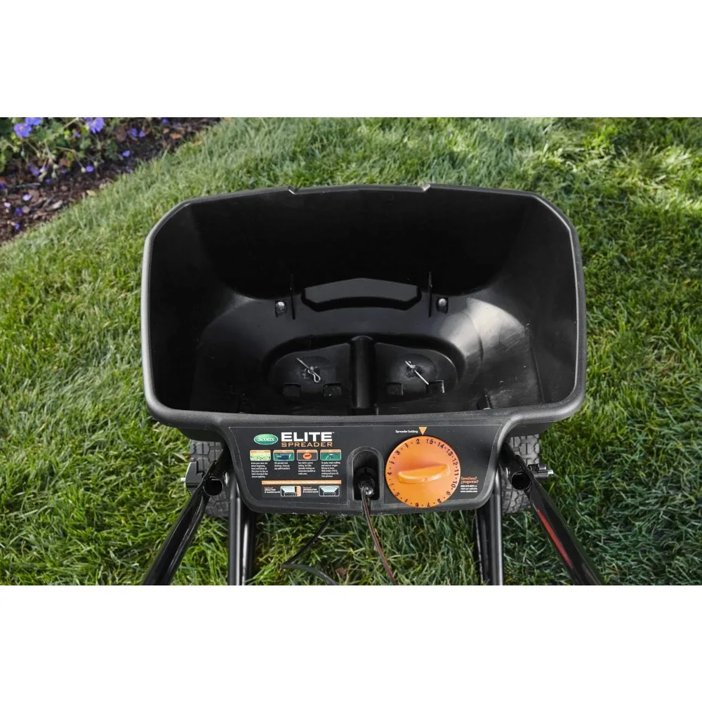 Elite Spreader for Grass Seed, Fertilizer, Salt, Ice Melt, Durable Push Spreader Holds up to 20,000 sq.ft. Product