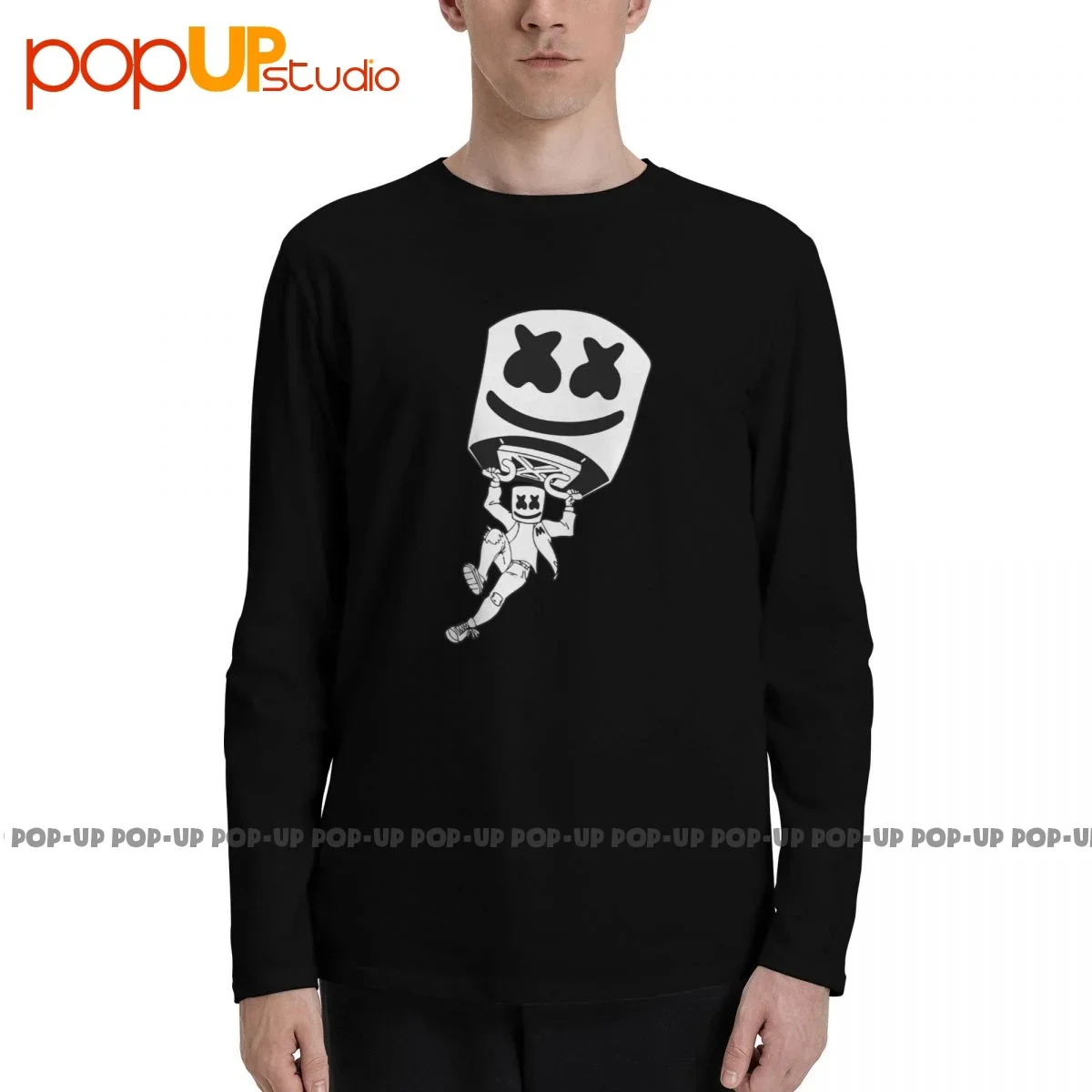 Marshmallow Dancing Dj Music Love Long Sleeve T-Shirts T-shirt Tee Rare Trend Vintage High Quality