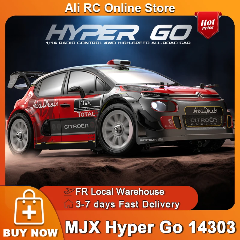 (in magazzino) MJX Hyper Go 14303 1/14 4WD RC Drift Car 65 km/h Brushless 2.4G Auto telecomandata Off-road Auto RC ad alta velocità Camion Giocattoli