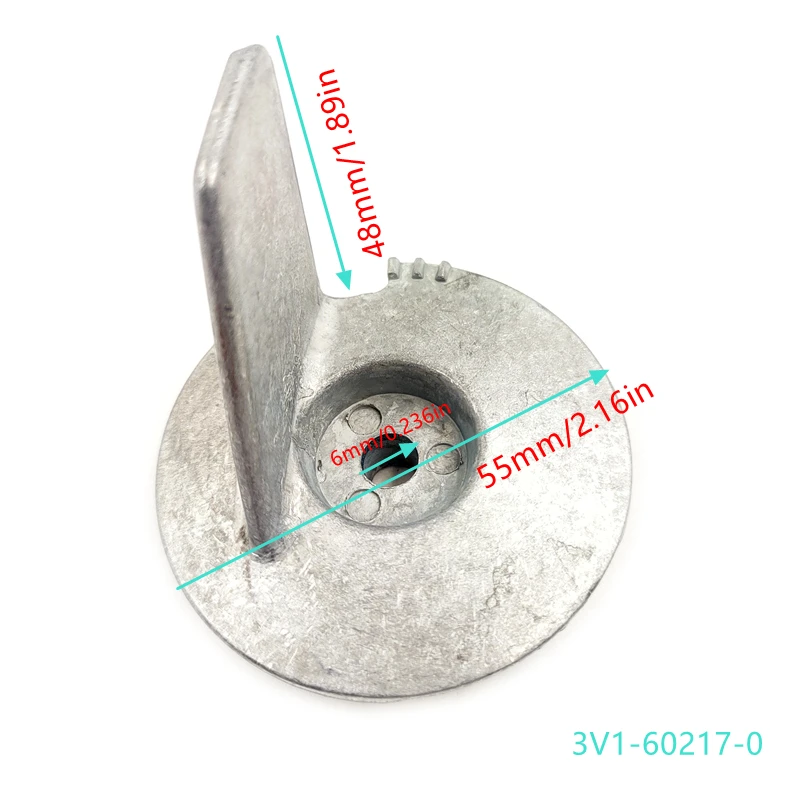 3V1-60217 853762T01 Trim Tab Anode For Tohatsu Outboard 6/8/9.8/9.9/15/18/20hp 3V1-60217-0 853762T01