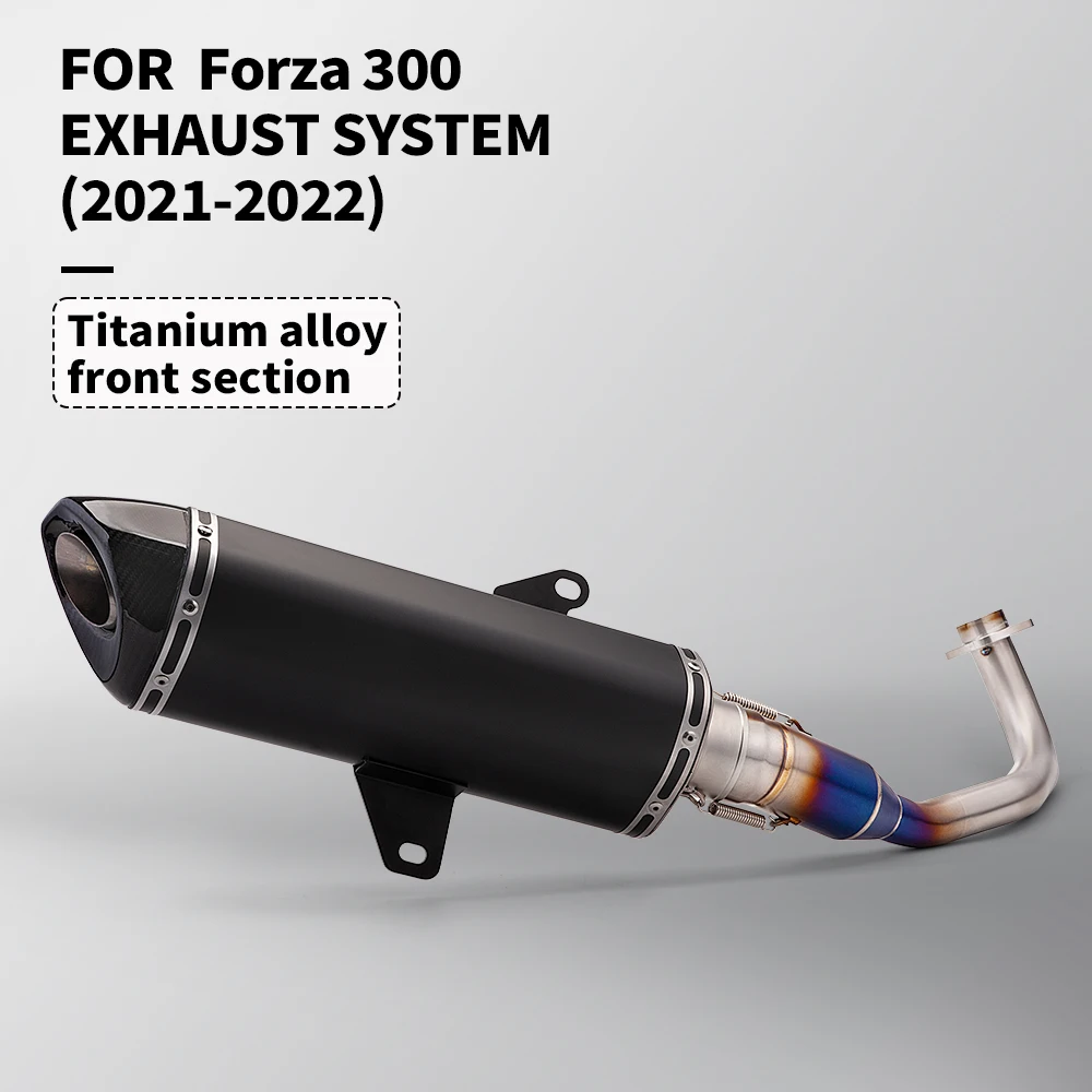 

For Forza300 Forza 300 2021-2022 Full System Motorcycle Exhaust Manifold Blue Connect Muffler With DB Killer 65MM