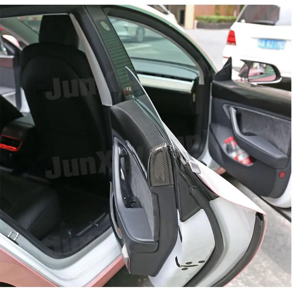 

Dry carbon Dashboard Door Trim for Tesla Model Y & Model 3 Real Carbon Fiber Interior Dash Decor Panel Sticker Gloss Matte
