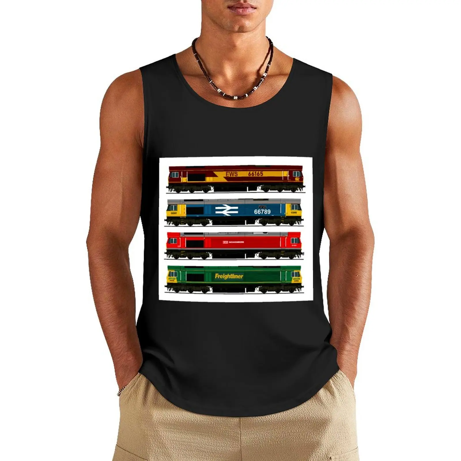 class 66 locomotives Tank Top bodybuilding t-shirt singlet for men