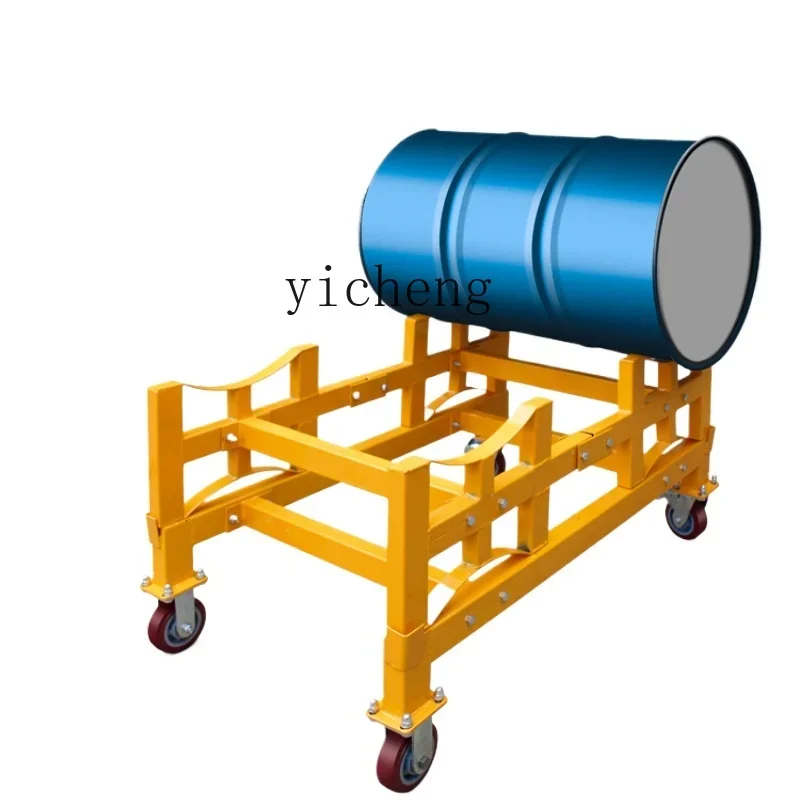 

oil drum storage bracket Mobile removable drum storage rack