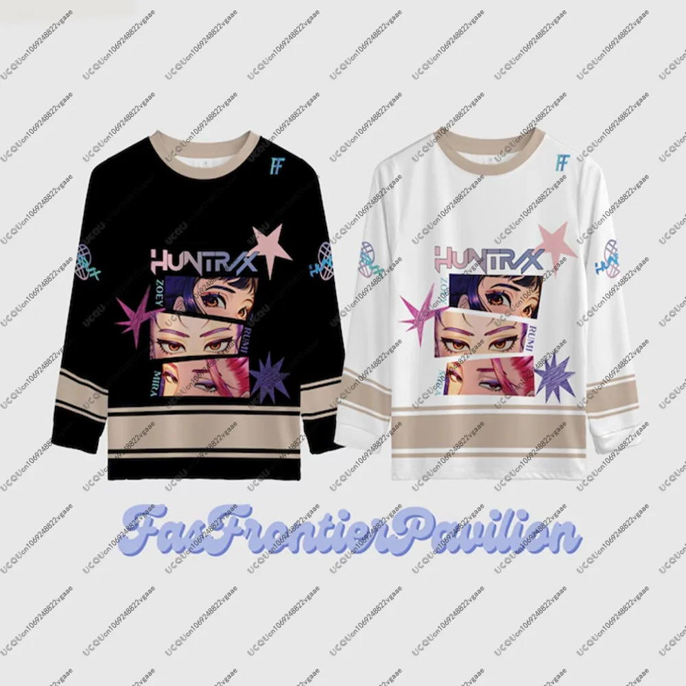 الخريف الشتاء Y2k بلوزات تأثيري ملابس رياضية عادية المحملة ميرا رومي جوي تي شيرت Kpop شيطان الصيادين الشباب الهوكي جيرسي #3