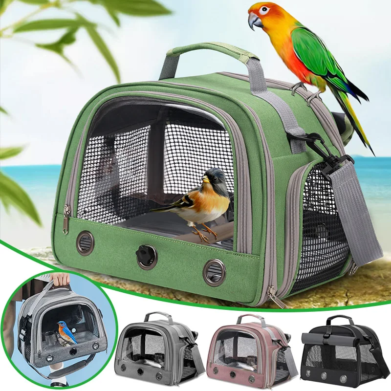 

New Breathable Portable Parrot Travel Bag Comfortable with Tray Parrot Carrier Bag Large Capacity Bird Backpack Pet Supplies