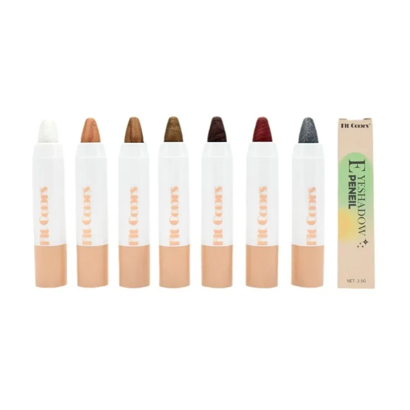 Bâton de fard à paupières nacré 7 couleurs, polyvalent pour les lèvres sous les yeux, surligneur scintillant imperméable, maquillage rapide en déplacement, beauté