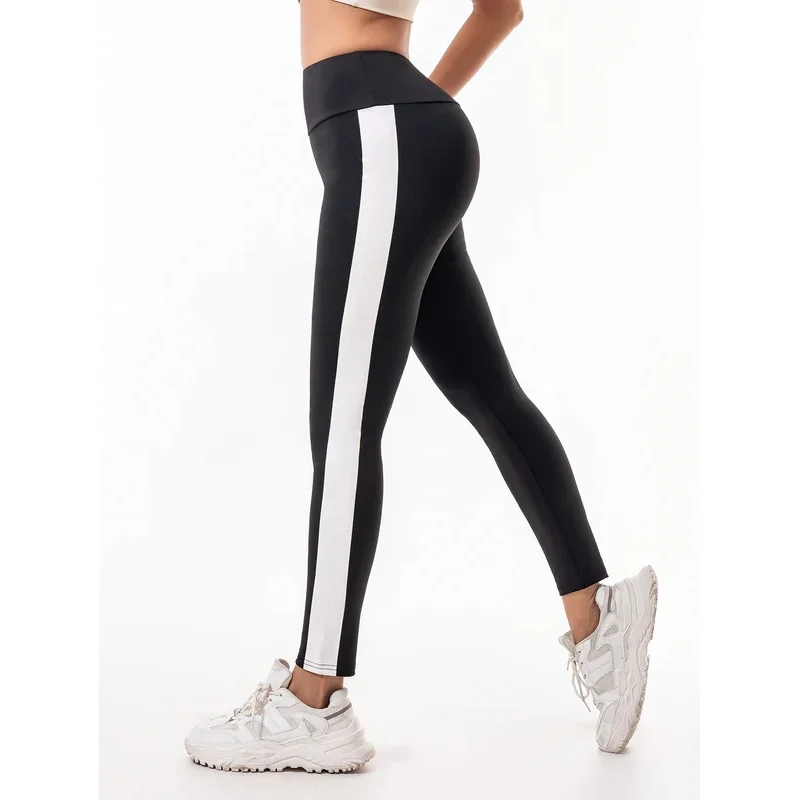 Leggings Women wear high-waisted elastic letter stretch leggings hip lift yoga fitness pants