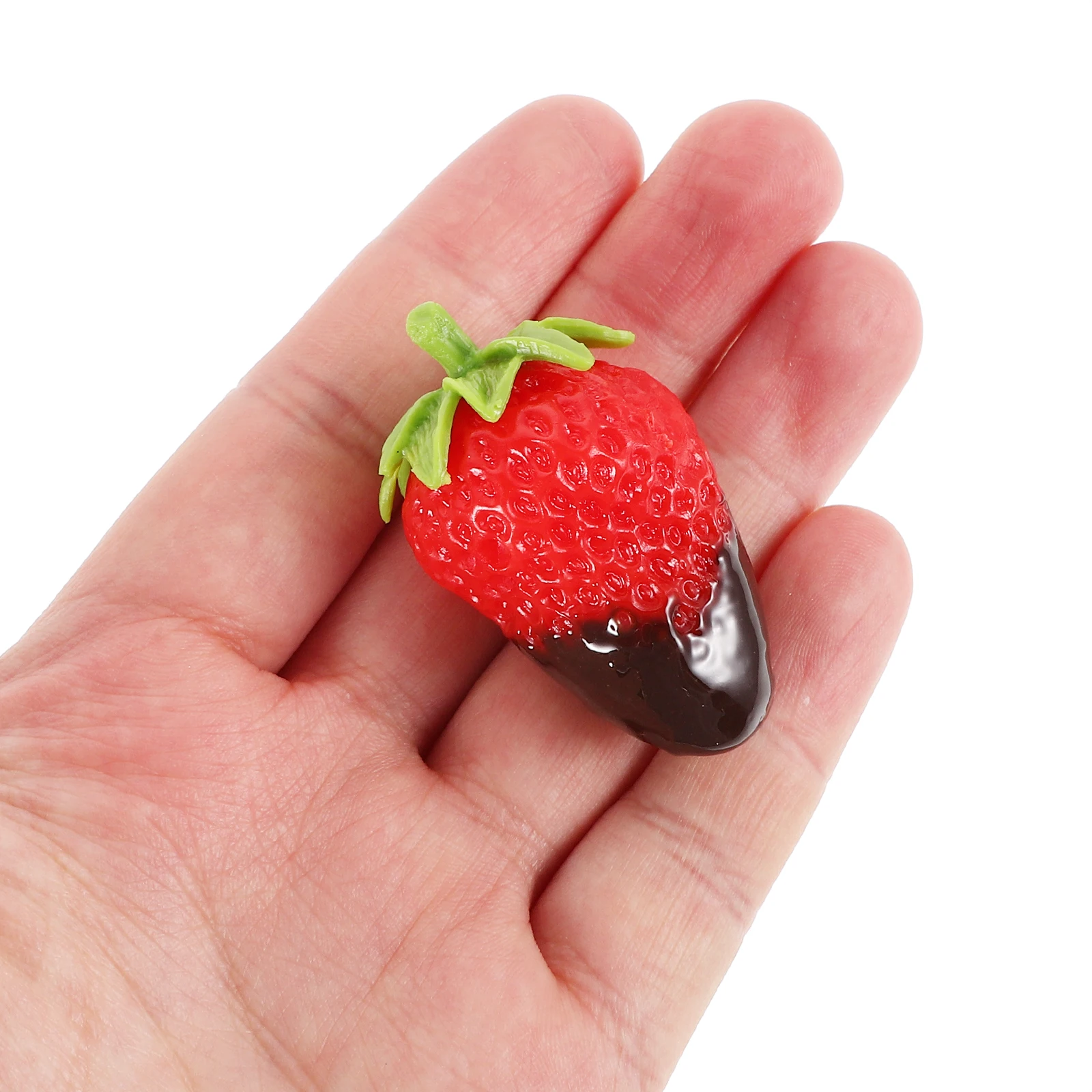 

4Pcs Mini Strawberry Decorations Realistic Fake Food Props for Craft Scrapbooking Phone Case Charms DIY Embellishment Supplies