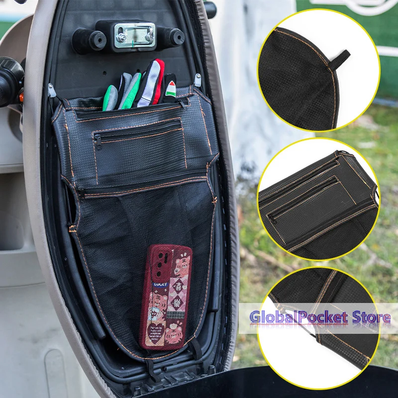 

[TG823]Popular Cycling Bag Motorcycle Seat Storage Black Antifouling Resistant Material Electric Vehicle Scooter Bucket