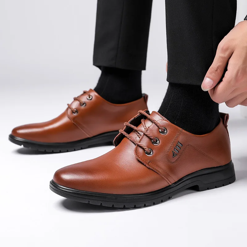 Shoes for Men Wedding Party Office Business Casual Shoes Men Work zapatos Brand designer Men Leather Shoes Lace Up Oxfords Dress