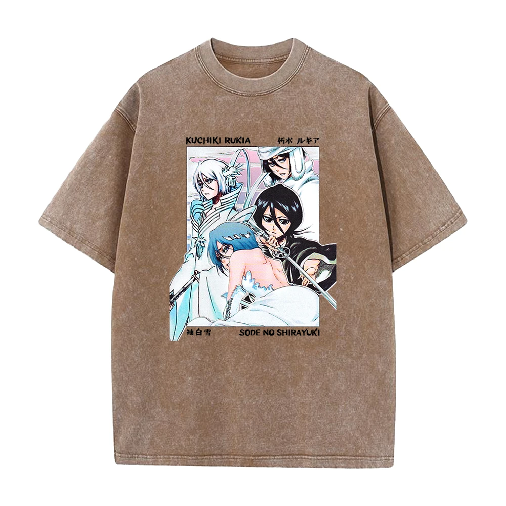 ブリーチ朽木ルキア Tシャツアニメプリント Tシャツ男性女性