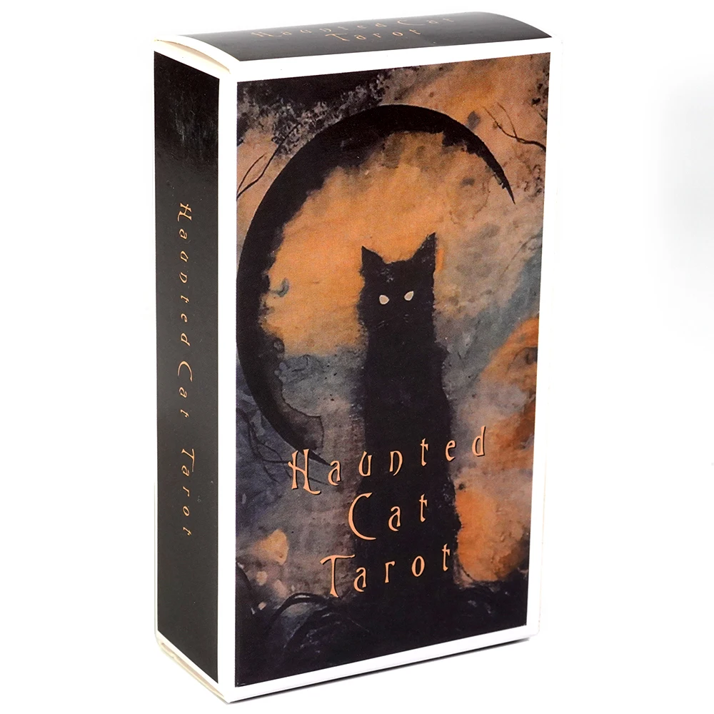 Haunted Cat Tarot,Black Cat Fearless Family Oracle Card, Family Party Entertainment Game Cards
