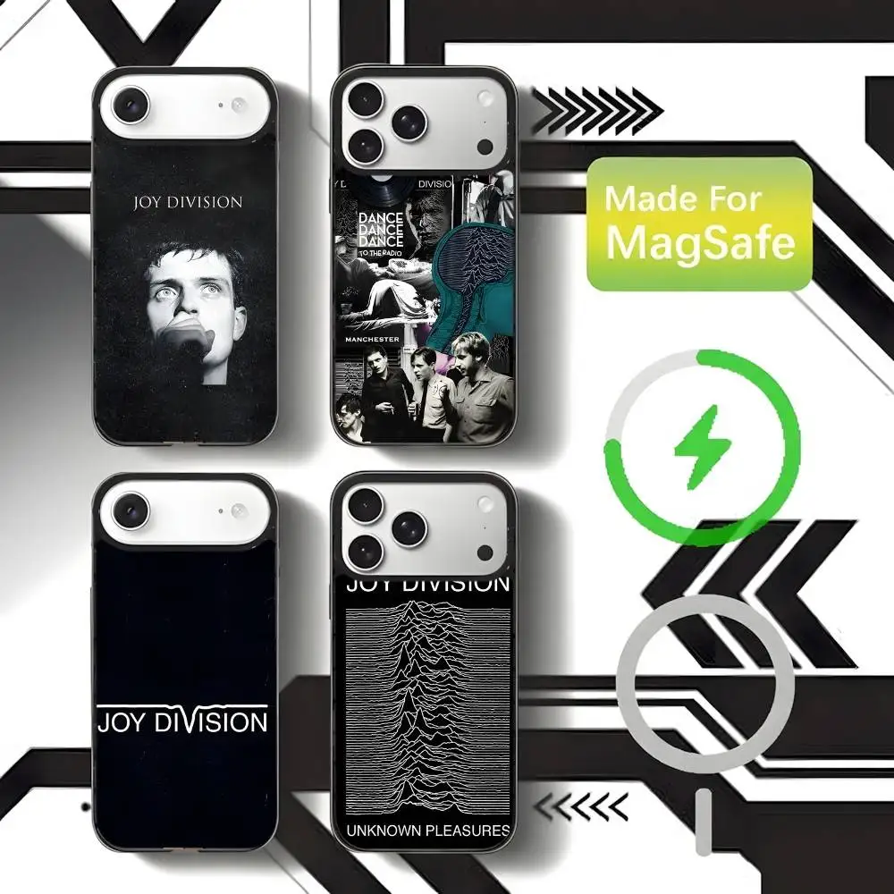 

J-Joy Division Band Phone Case For iPhone 17,16,15,14,13,12,11,Pro,Max,Plus,Mini,SE4,E Magnetic Magsafe Wireless Charging