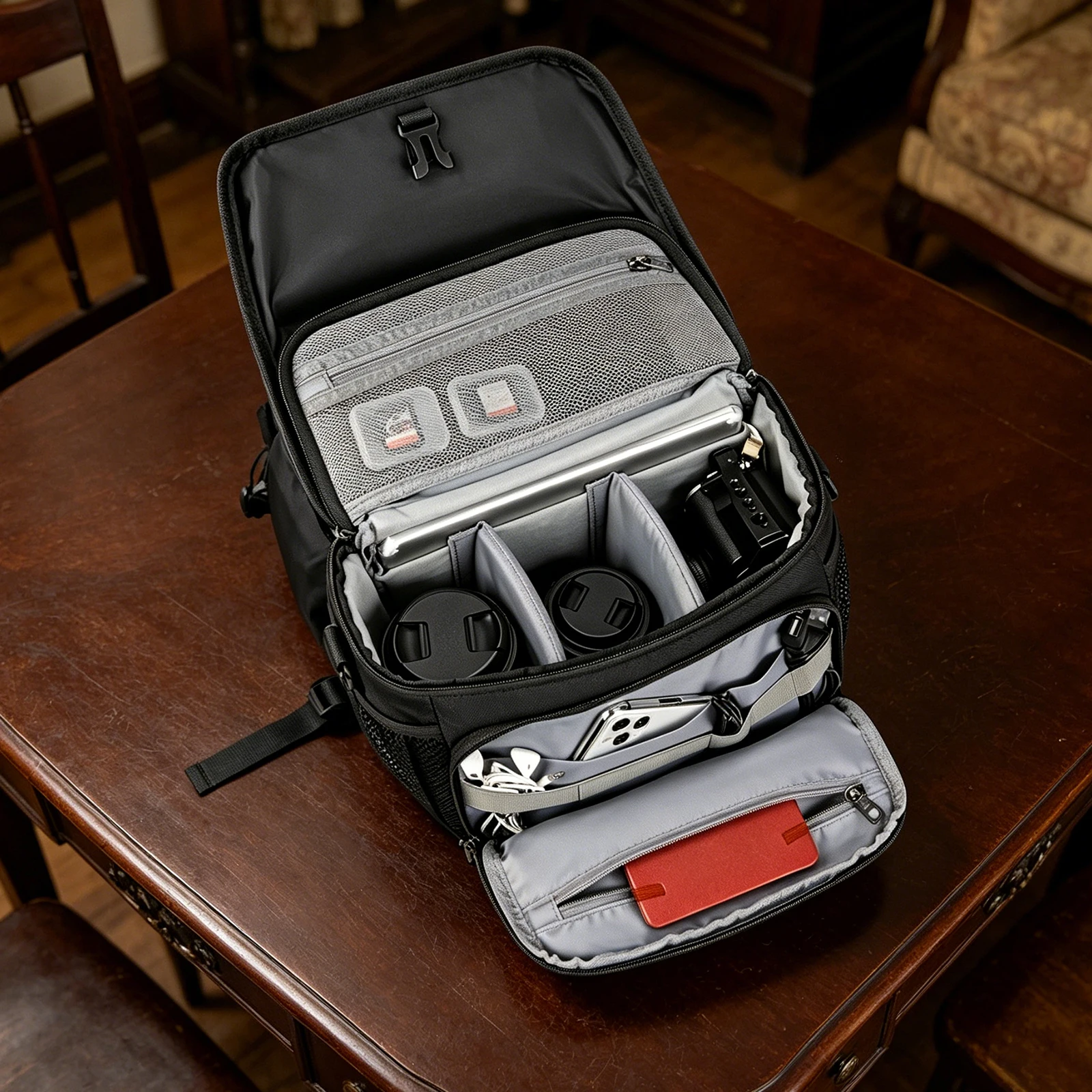 Small Camera Sling Bag for Photographers with Rain Cover Compact Camera Shoulder Bags Waterproof for Canon/Nikon/for Sony/Fuji
