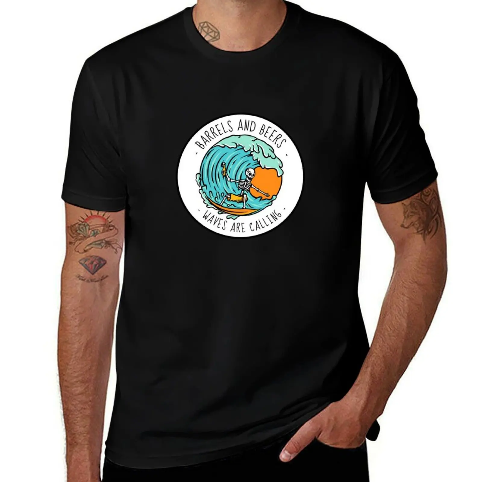 Barrels and Beers the Waves are Calling T-Shirt Plus Size All Match Tee Shirt T-Shirt