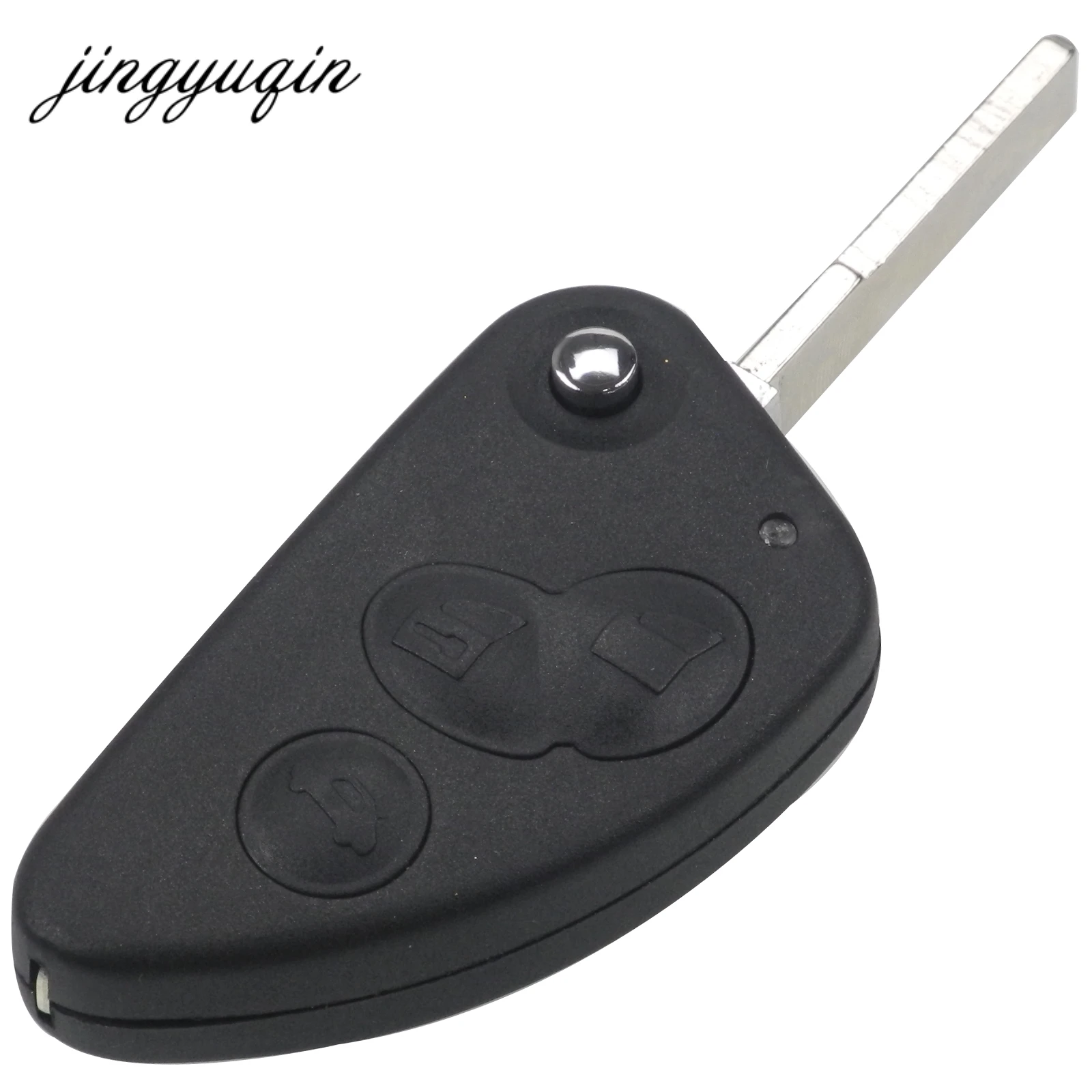 jingyuqin 3-przyciskowy pilot zdalnego sterowania FOB do ALFA Romeo 147 156 166 GT Wymienna obudowa