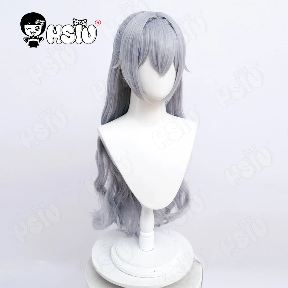 

Bronya Zaychik Cosplay Wig Anime Honkai Impact 3 Cosplay HSIU Light white purple long hair Free Wig Cap Bronya cosplay