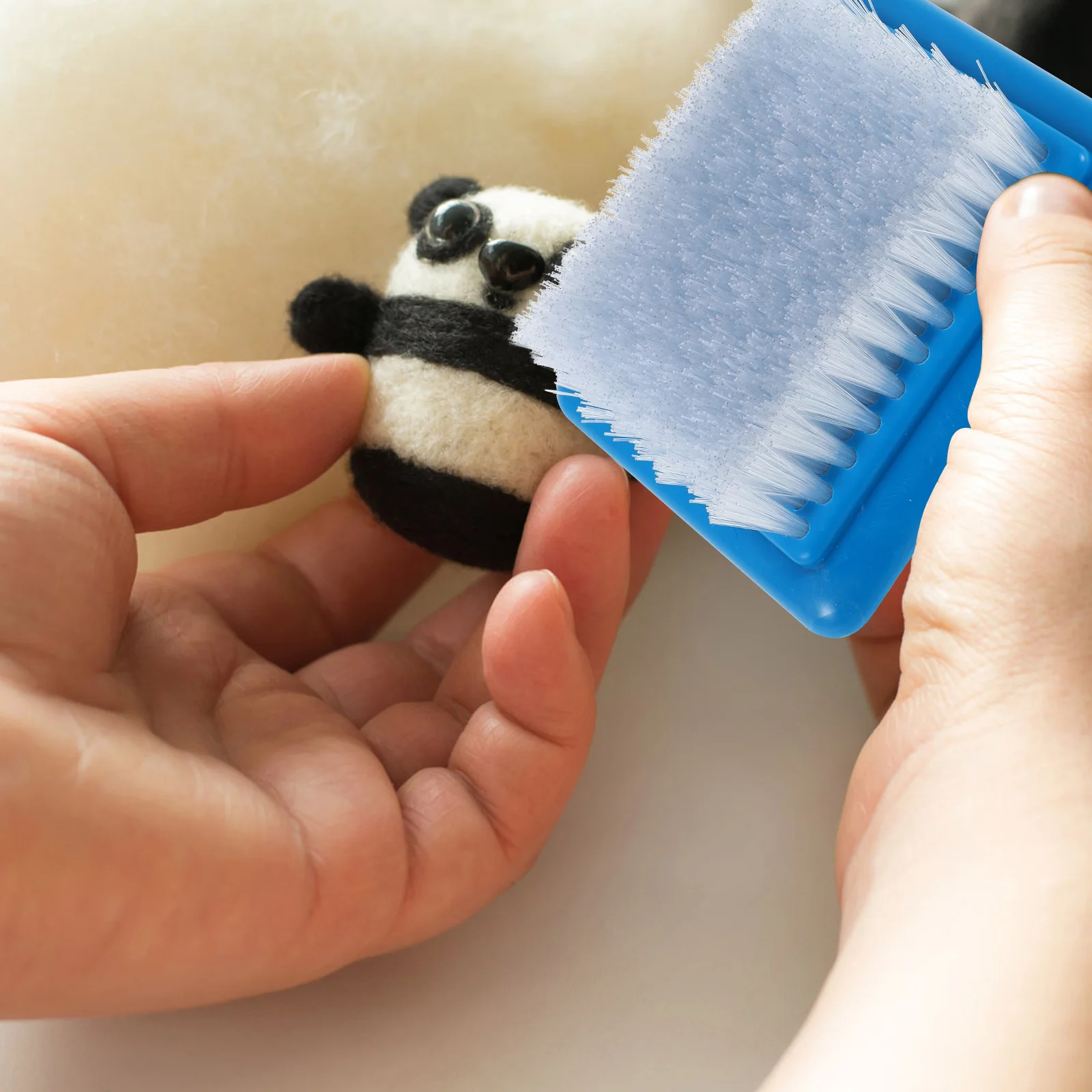 

Wool Felt Crafts Tool Pad Durable Soft Bristles Plastic Brush Plastic Bench Punch Needle Embroidery Workbench Mat