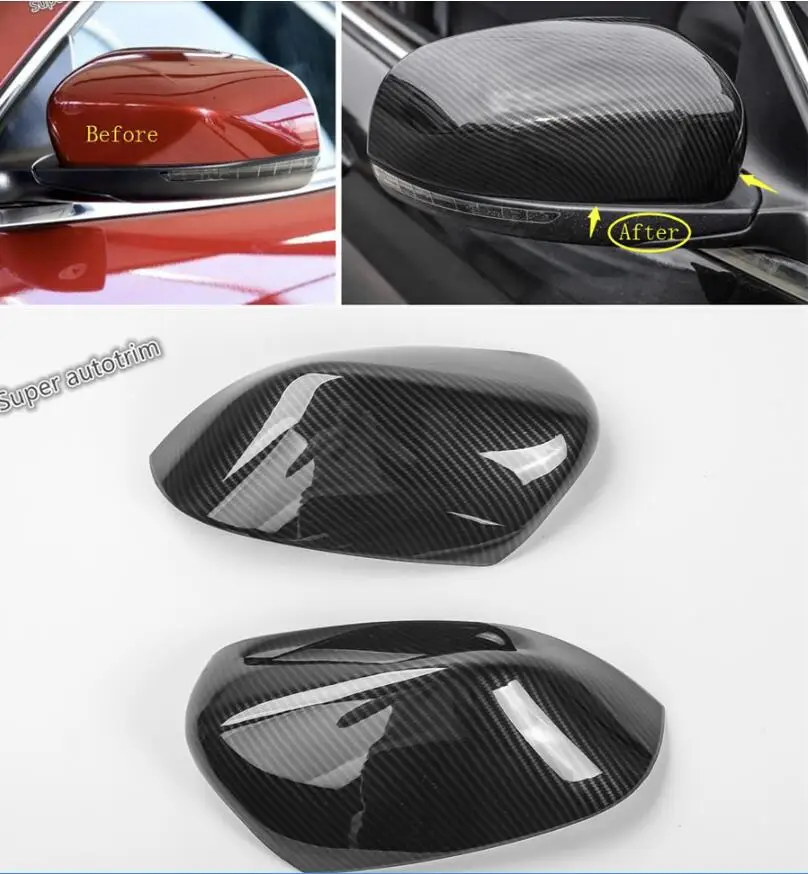 Lapetus Door Side Wing Rearview Mirror Case Side Mirror Cover Trim Fit For JEEP Cherokee 2014 - 2017 ABS Accessories Exterior