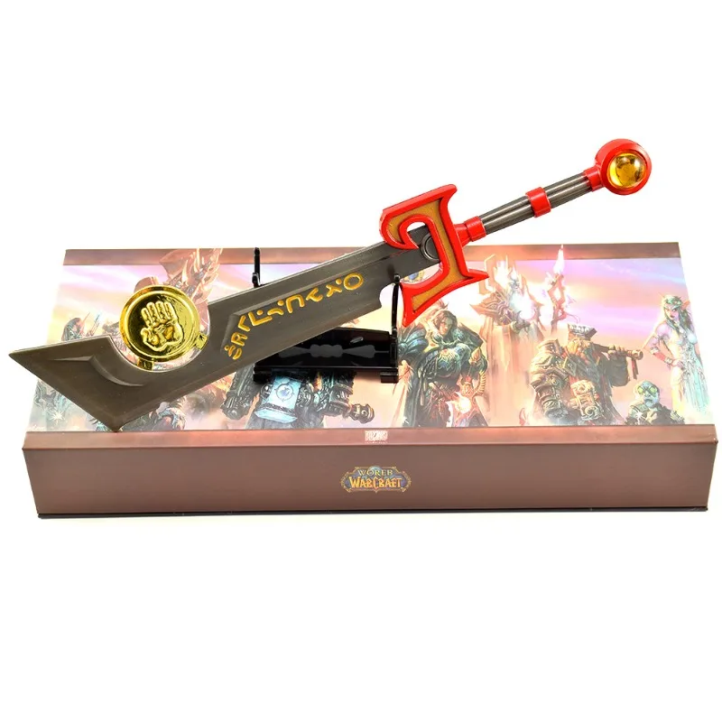 30 سنتيمتر/11.81in Warcrafts لعبة الأسلحة الطرفية الساقطة رماد رسول هدية صندوق معدني التحف لعبة السكاكين نموذج عرض سطح المكتب #5