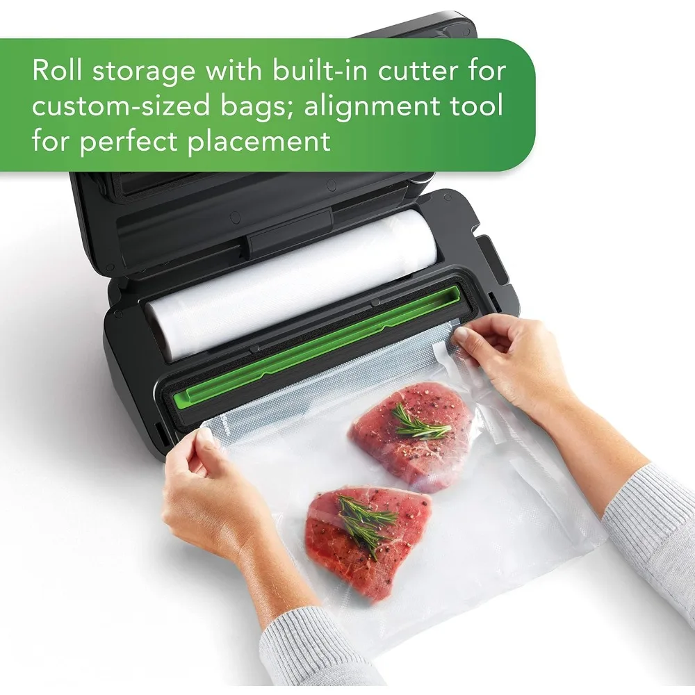Vacuum Sealer Machine with 4 Settings Including Pulse and Marinate with Sealer Bags and Roll, Handheld Vaccum Sealer