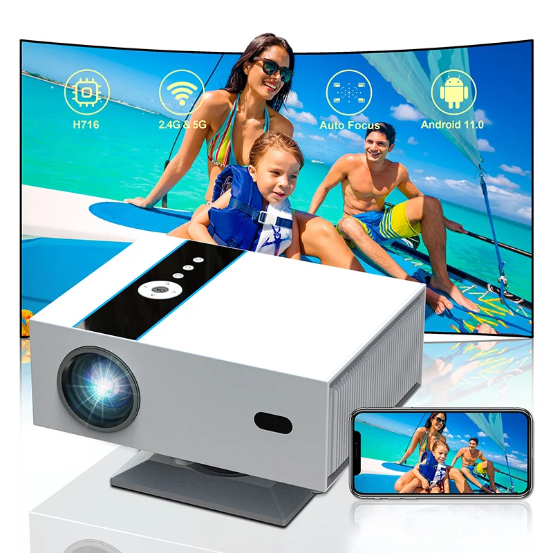 Xnano X6 New Product Projectors Full HD 1080P 380 ANSI Lumens Video Home Theater Android 13 5G WiFi BT5.2 LED Beam Projector