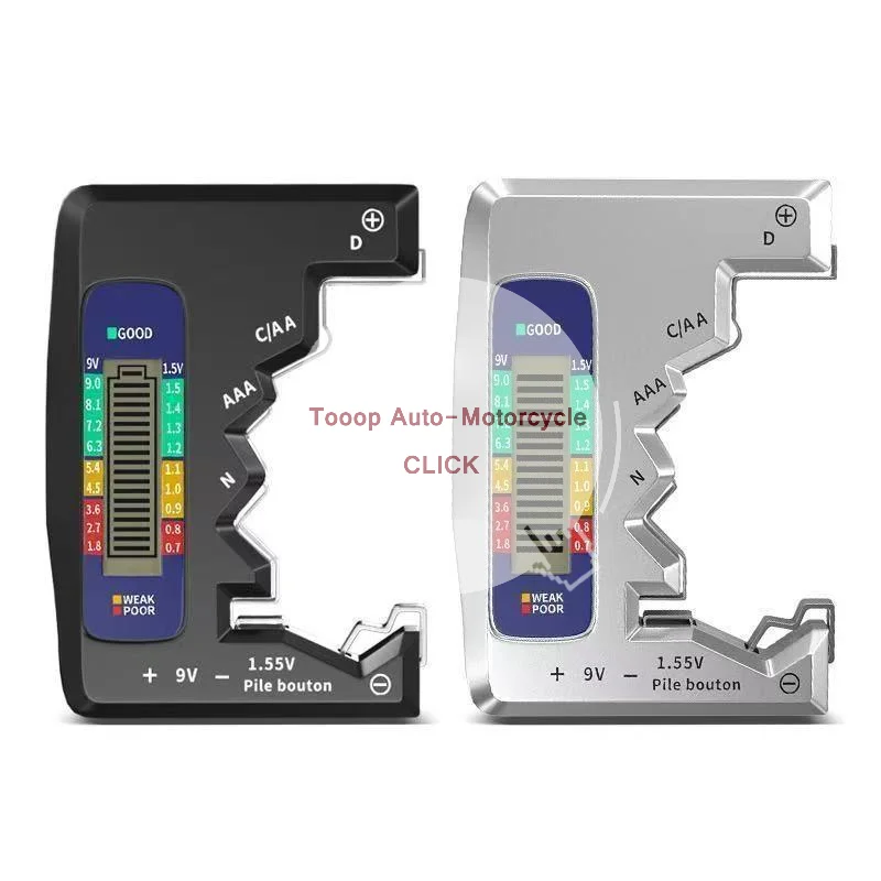 Universal Digital Battery Tester LCD Display Easy Operation Battery Capacity Monitor for AA AAA C D 9V Batteries