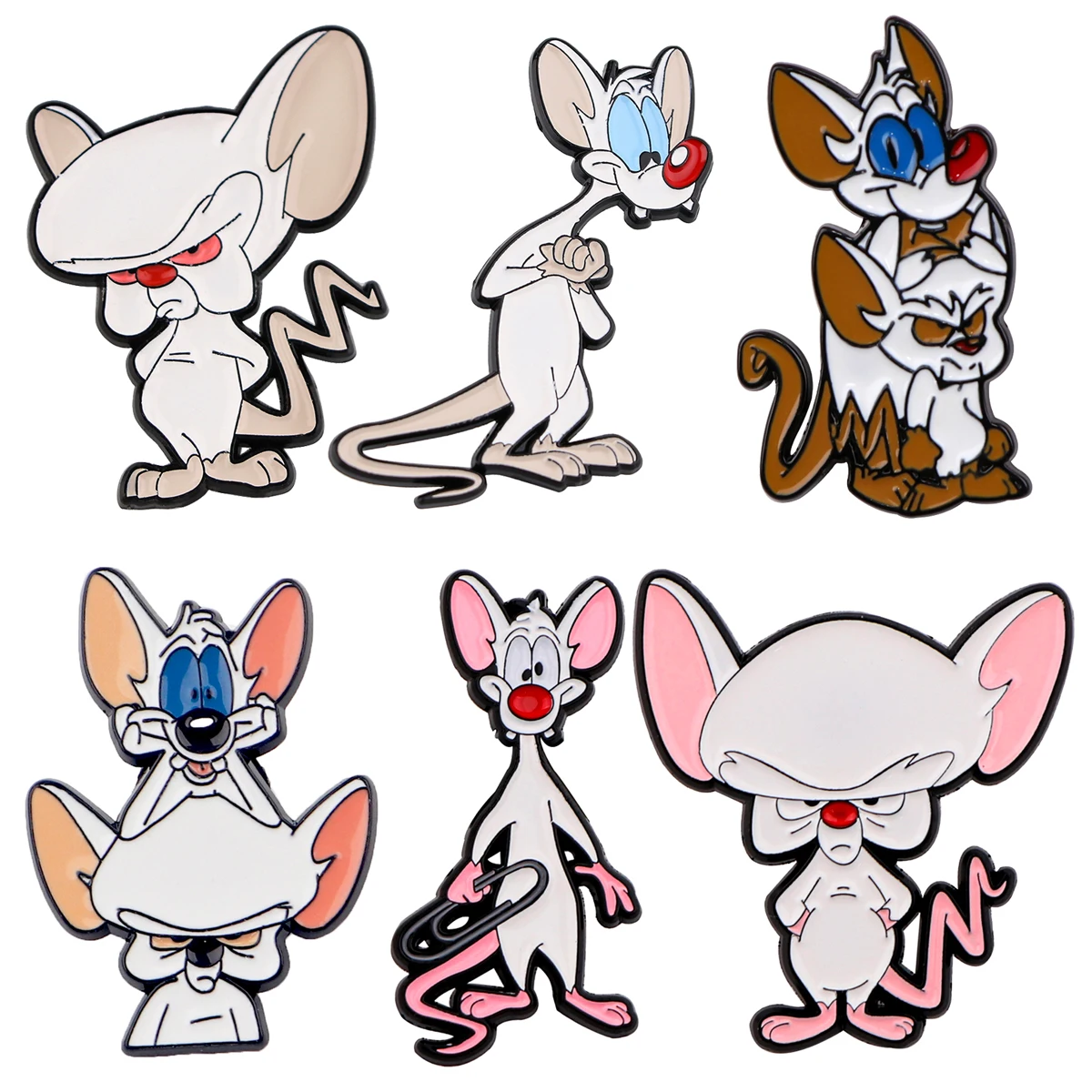 

Cartoon Mouse Brooches for Women Cute Enamel Pins Badges Lapel Pins for Backpack Animal Jewelry Clothing Accessories Kids Gifts