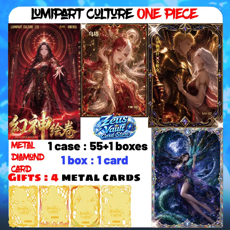 Wholesale 2026 Newest Lumipart Culture One Piece Huan Shen Hui Juan Metal Diamond Card Collection TCG Tendy Toys Birthday Gifts