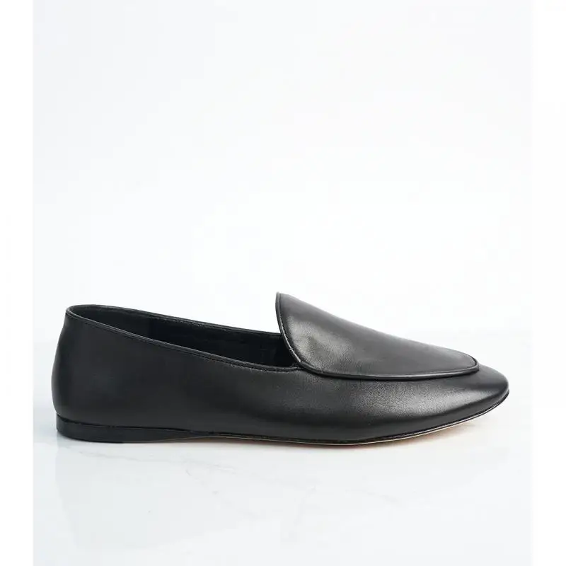 Maxdutti Elegant Minimalist Flat Bottomed Loafers For Woman Wearing Bean Shoes With Slip On Retro Commuting Flats Shoes Woman