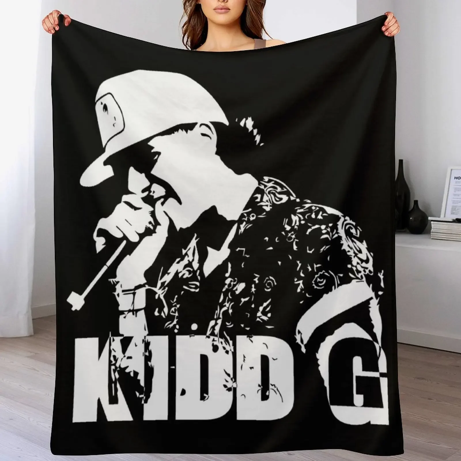 Kidd G Singer art Throw Blanket Warm Flannel Blanket for Couch Chair Bedroom