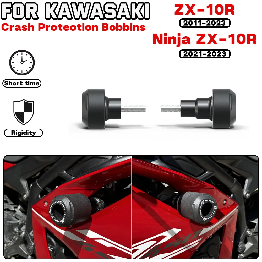 

For KAWASAKI Ninja ZX-10R ZX-10RR 2011-2023 Motorcycle Frame Crash Protection Sliders Falling Protector Engine Protect Kit