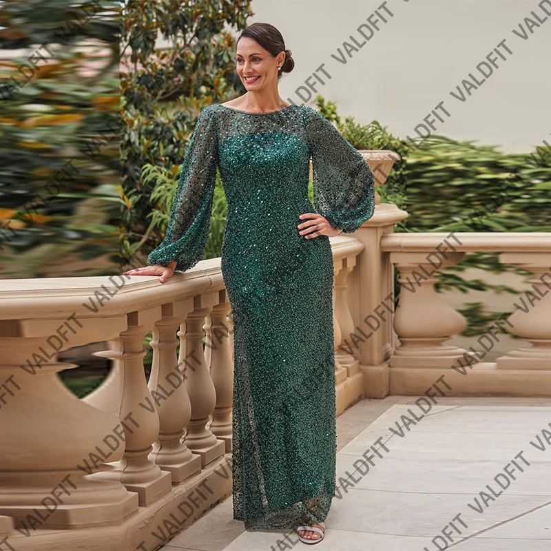 

Customized Long Sleeves Arabic Beadings Mother of the Bride Dress for Evening Party Dress Vestido Para Boda Madre De La Novia