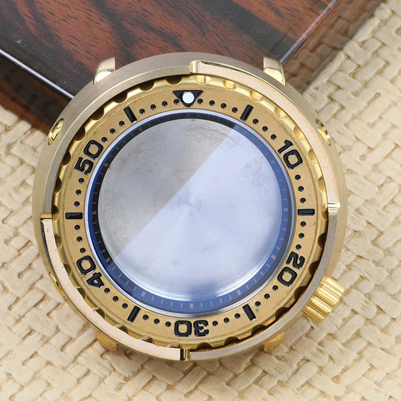 

Bronze watch case super lume Sapphire Tuna Can diving case fit Seiko mod for NH35ANH36A Automatic Movement watch case