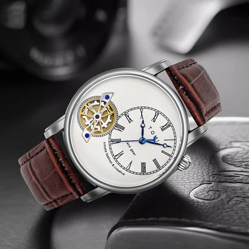 Imagen 2 del producto TOMI-Conjunto de caja de regalo, reloj de cuarzo de lujo y a la moda para hombre, calendario de ocio, reloj de cuarzo con doble correa, regalo de Festival