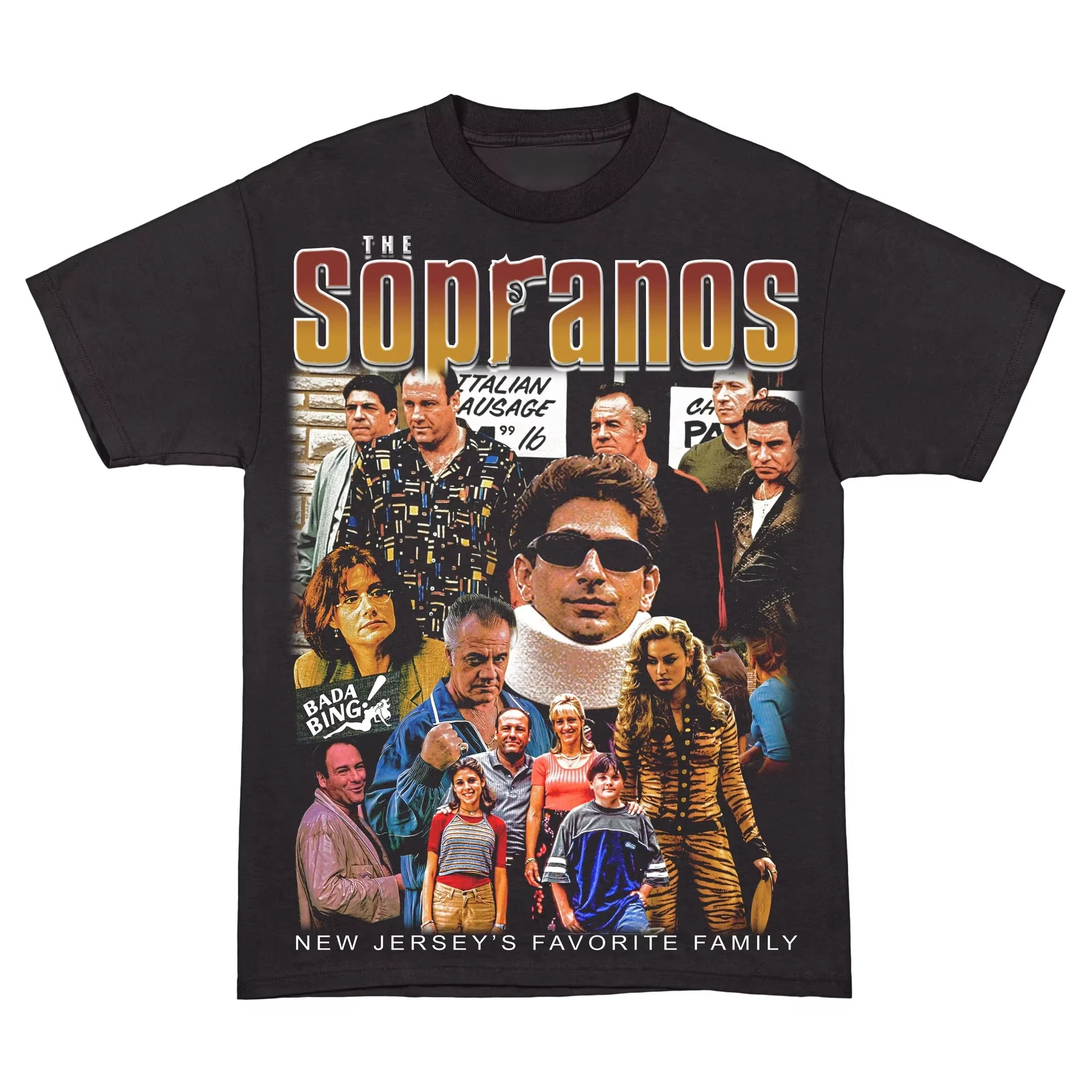 عائلة سوبرانو تي شيرت الرجال النساء قصيرة الأكمام القطن تيز ريترو الشارع الشهير Y2k تي شيرت للجنسين الصيف بلايز ملابس للرجال