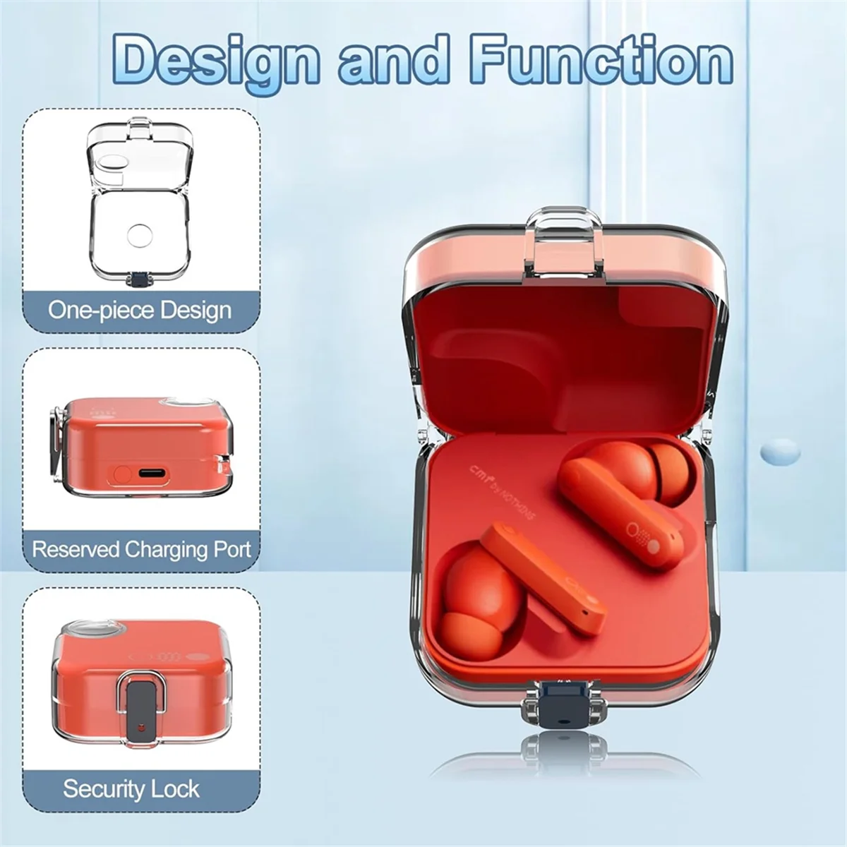 POP-étui pour écouteurs pour boutons CMF, coque rigide pour écouteurs, étui de protection transparent pour écouteurs CMF, étui pour écouteurs avec