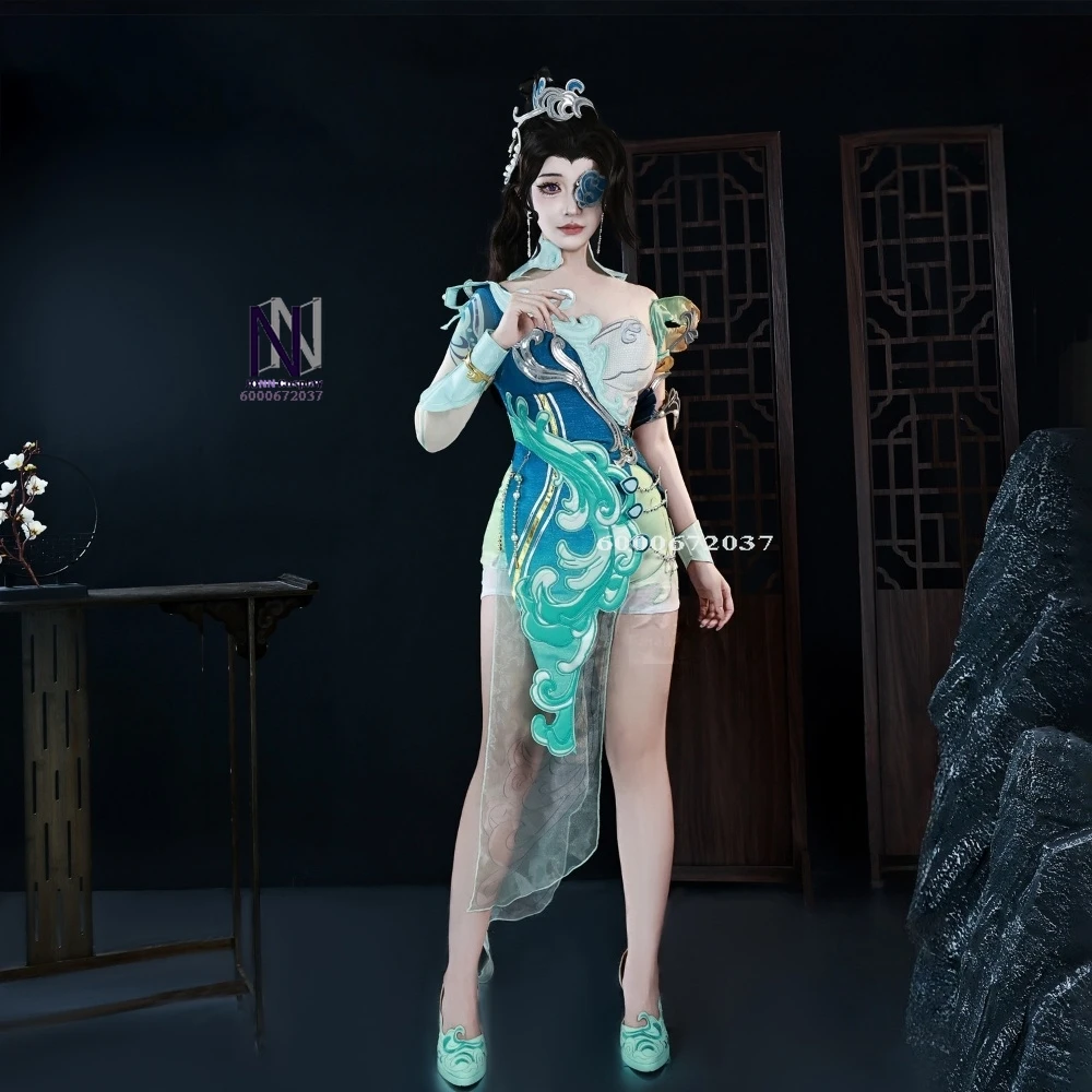 

Top Game Naraka: Bladepoint Cosplay Chuyun Jiuge: Lady of The Xiang River Costume Anime Valda Cui Role Playing Dress Women Adult
