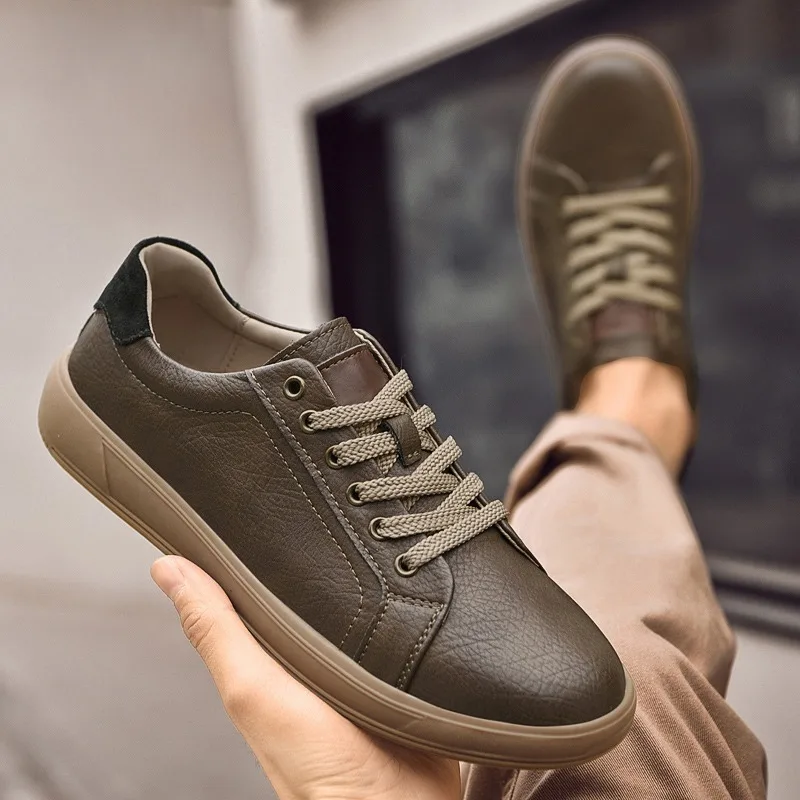 

Модные брендовые мужские туфли из натуральной кожи, удобная мужская повседневная обувь, спортивные кроссовки для активного отдыха, обувь для скейтбординга, Tenis Masculino