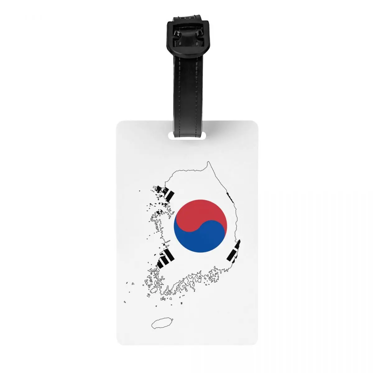 Custom South Korea Flag Map Luggage Tags Custom Baggage Tags Privacy Cover ID Label