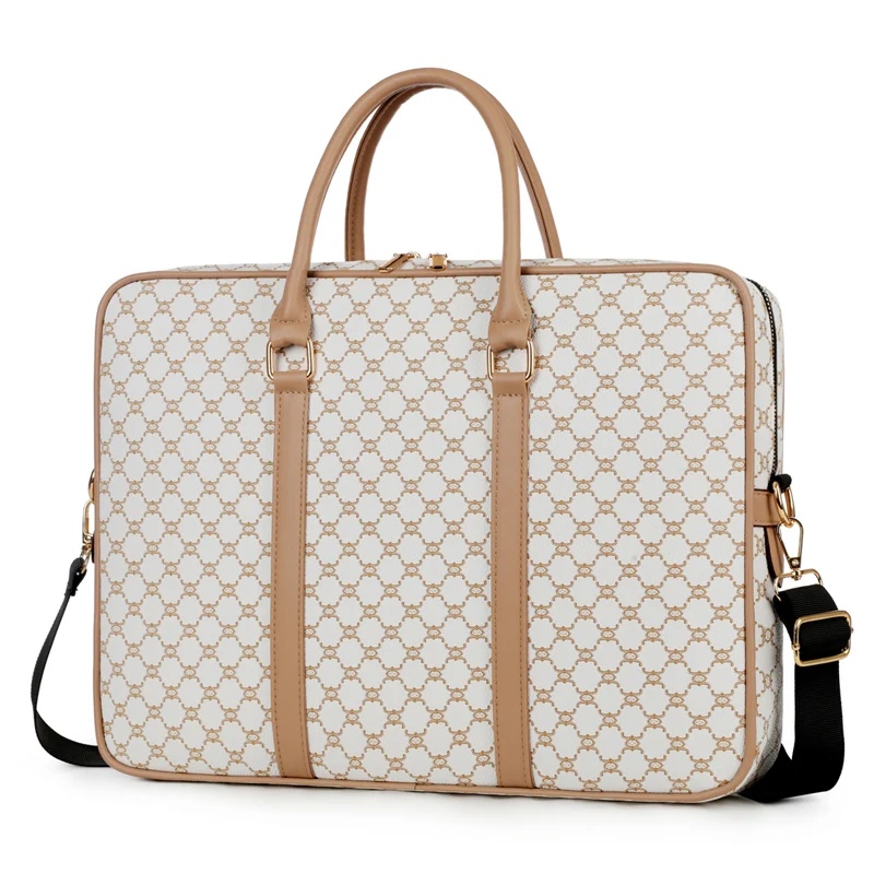 PU Leather Briefcase Men's Luxury Executive Office Lawyer Laptop Fashion Handbags Shoulder Business Casual Tote Document Bag Sac