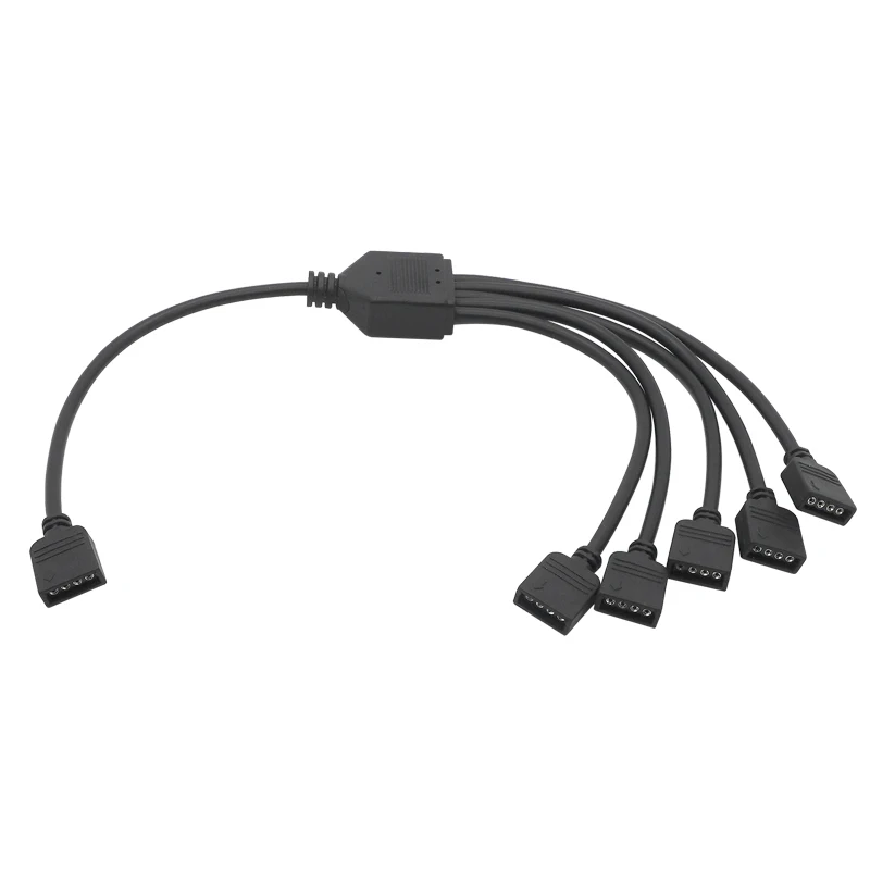 ARGB-Adapter przedłużacza do kabla, 5V, 3pin, 30cm, 1 do 1, 2, 3, 4, 5, 12v, 4pin, RGB, kabel splittera do MSI A, SUS, ASRock, AURA LED