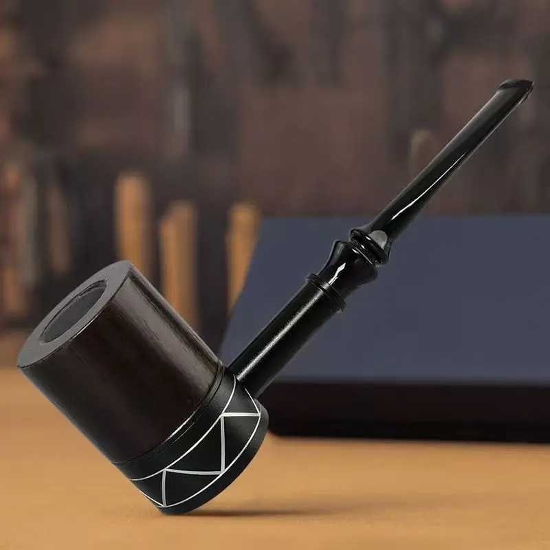 

Rosewood & Metal Pipe with Removable and Washable, Portable Personalized Tobacco Solid Wood and Metal Combined Smoking Accessory