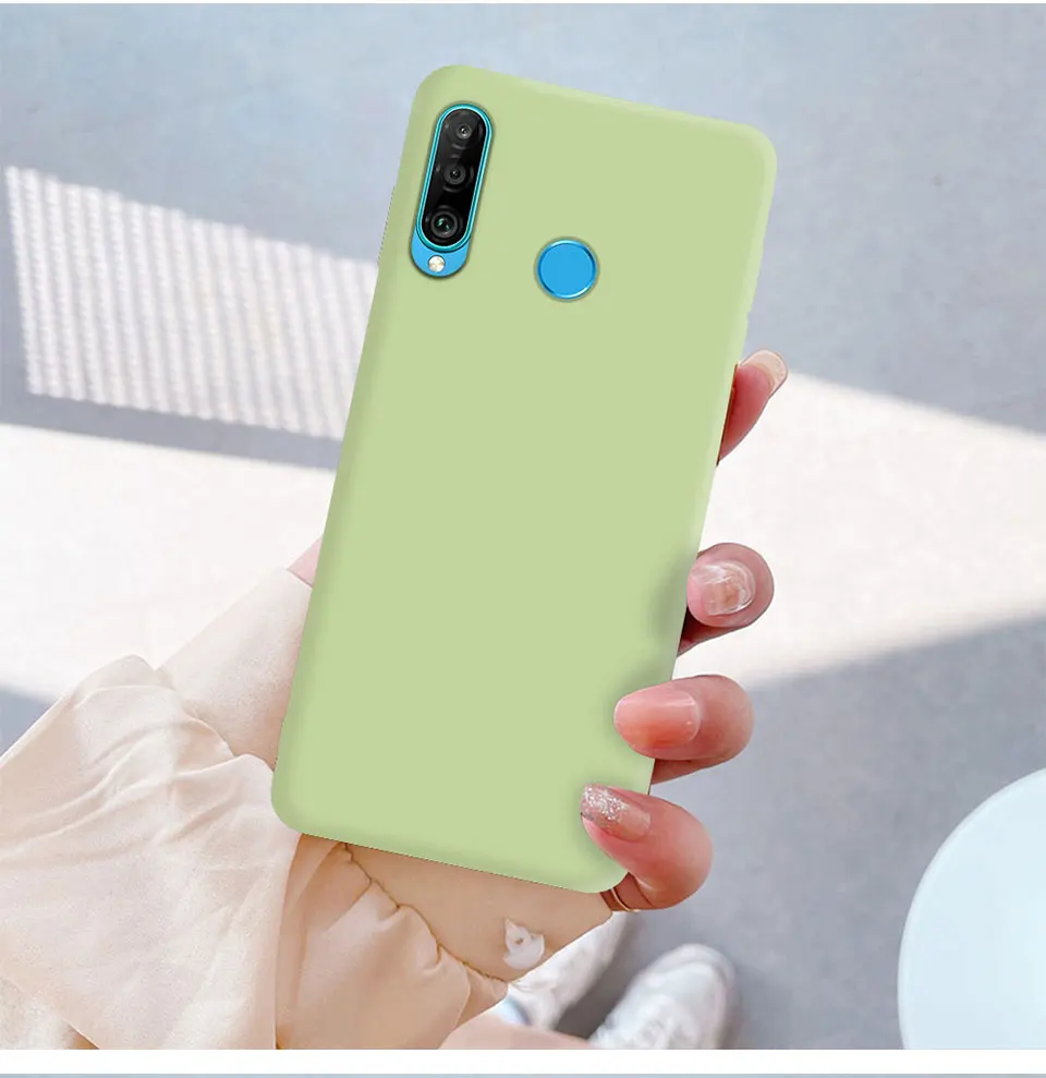 Neue Flüssigsilikon-Handyhülle für Huawei P30 Lite, weiches flüssiges Silikon, Silikon, schützt die Original-Rückseite – Detail 9