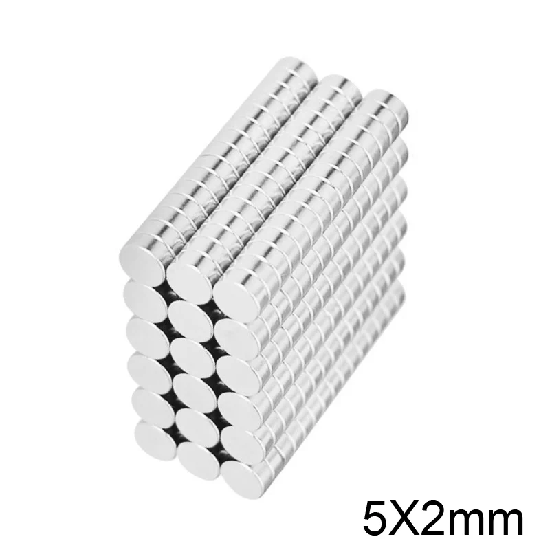 10~1500PCS 5x2 mm Thin Disc Rare Earth Magnets Strong 5x2mm Small Round Magnets N35 Permanent Neodymium Magnets 5*2