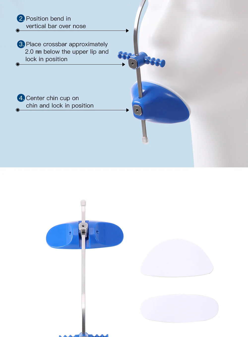 AZDENT Dental Kieferorthopädische Vorwärtszug-Kopfbedeckungs-Gesichtsmaske mit Einhebeln verstellbar – Detail 6