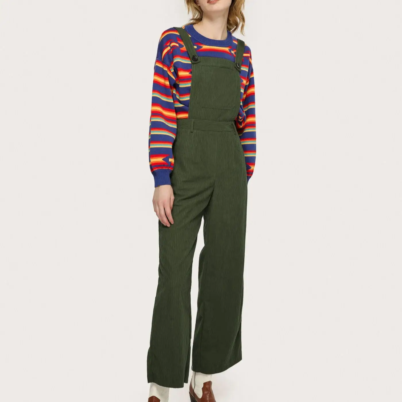 

High Quality CORDUROY WIDE LEG JUMPSUIT