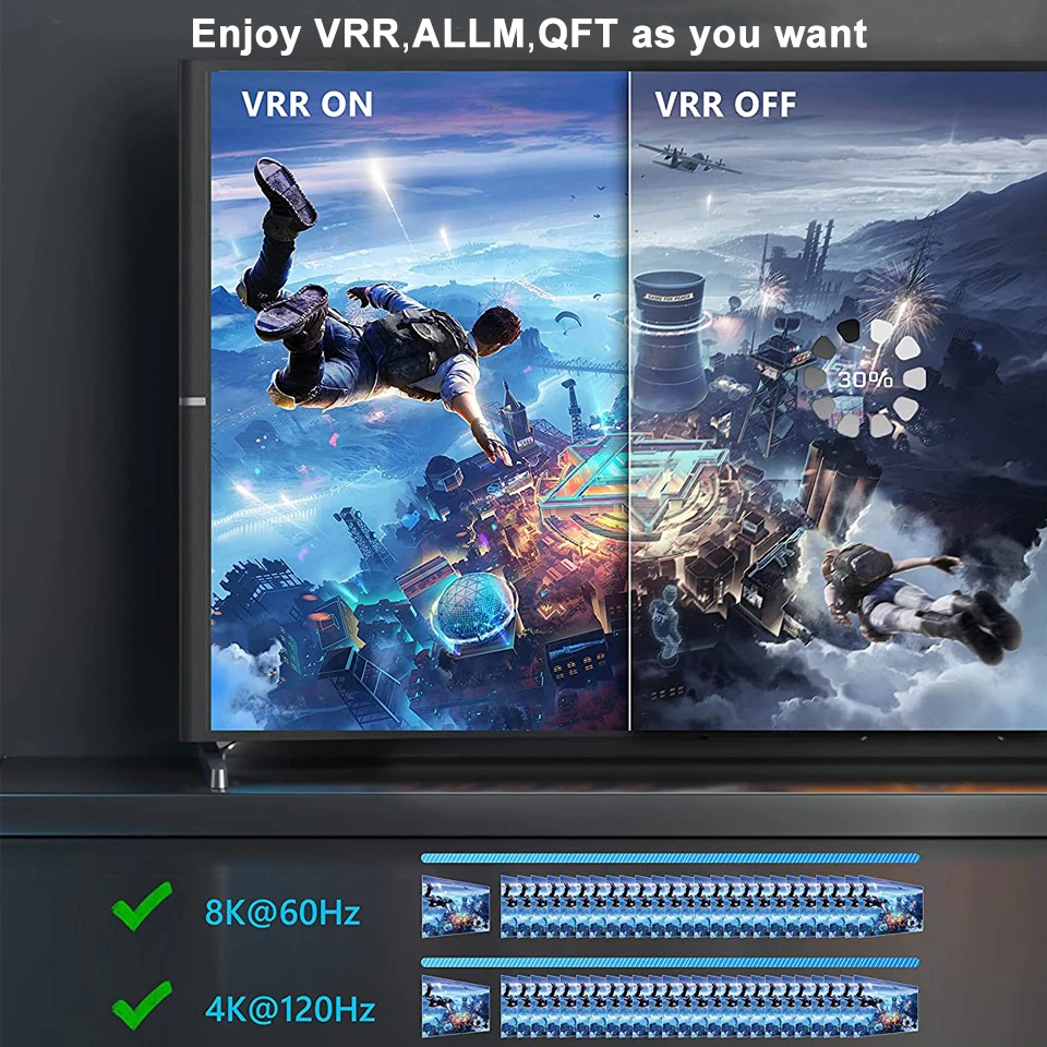 2023 HDMI อุปกรณ์สลับสัญญาณใช้ได้กับ2.1 4K 120Hz 4 in 1 OUT 2 in 1 Out 8K 60Hz อะแดปเตอร์สวิทช์แยก IR สำหรับ PS5 PS4โปรเจคเตอร์